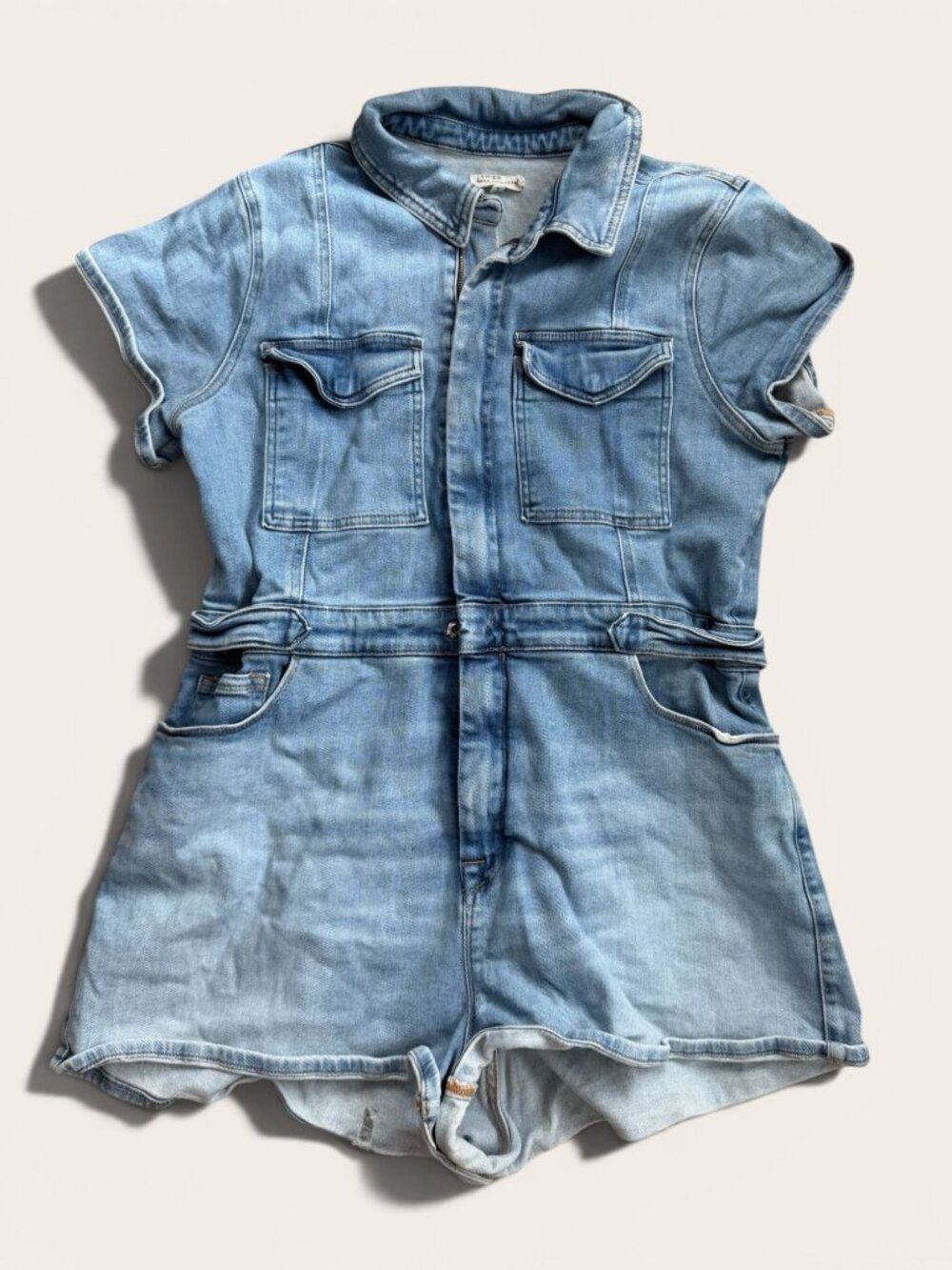 GOOD AMERICAN Denim Stretch Romper Size 2XL